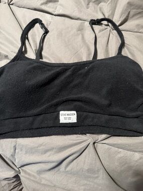 Steve Madden Black Bralette with Adjustable Straps
